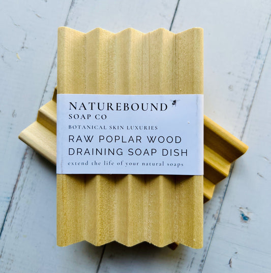 Natural Poplar Wood Soap Dish